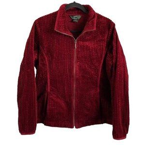 WOOLRICH Deep Ruby Corduroy Zip Jacket, Sz Large